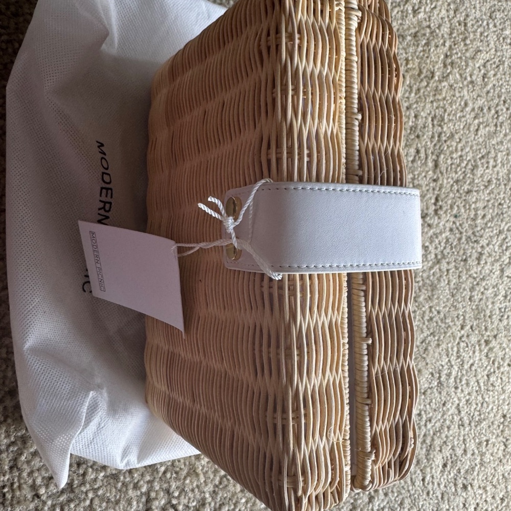 Modern Picnic White wicker lunchbox - Picture 3 of 6